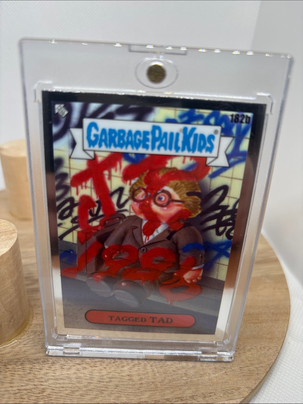 Garbage Pail Kids Tagged Tad Collectible Card - Red Accent